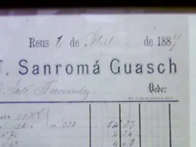 Factura Sanromá 1887